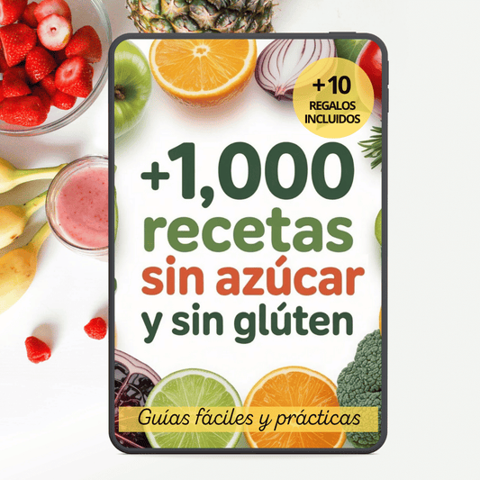 +1000 RECETAS SALUDABLES SIN GLUTEN, SIN AZUCAR Y 10 BONOS DE REGALO 🎁😍